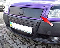 Зимняя накладка на решетку радиатора для Fiat Doblo '2005-2010 (верхняя решетка) матовая FLY